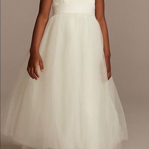 David Bridal Flower Girl Dresses ivory Size 2